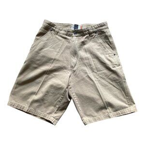 Plugg Bermuda Shorts Size 31 Khaki Brown 100% Cotton 7 Pockets New Without Tags